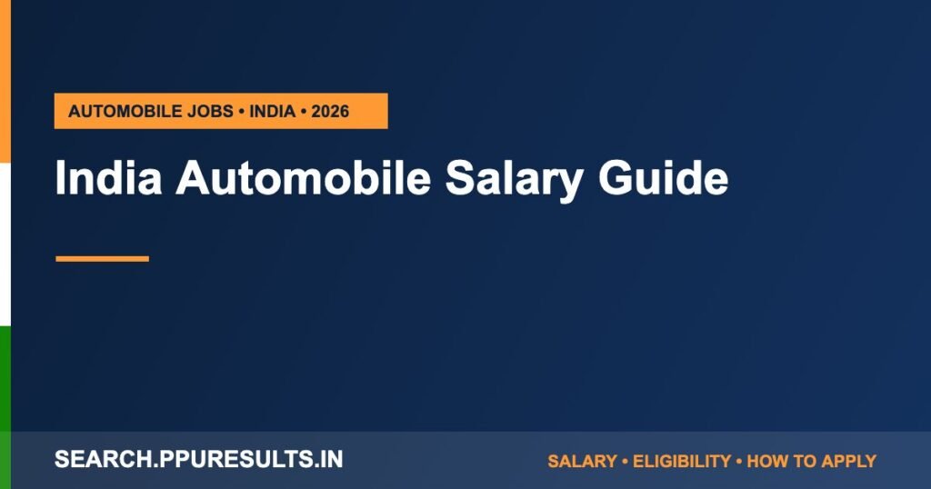 India Automobile Salary Guide: Pay by Role & Experience