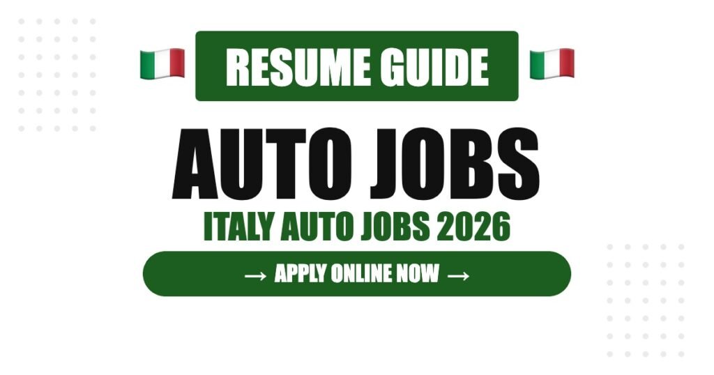 Italy Automobile Resume Guide: How to Stand Out